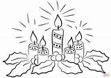 Coloring Advent Pages Candles Template Sketch sketch template