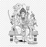 Durga Maa Toppng Devi sketch template