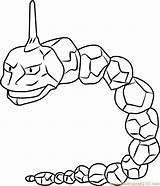 Onix Ausmalbilder Pokémon Getdrawings Coloringpages101 Kids sketch template
