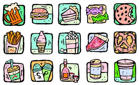 junk food printable sticker  printable papercraft templates