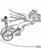 Medea Chariot Mythology Supercoloring sketch template
