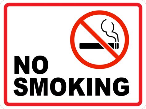smoking ii wall sign creative safety supply