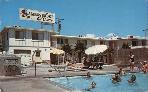 ambassador arms motel desert hot springs ca postcard