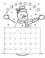 December Calendar Make Month Bust Crayons sketch template