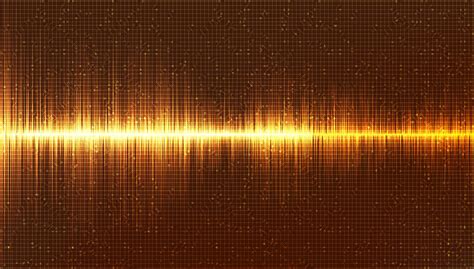 gold digital sound wave backgroundmusic   tech diagram concept