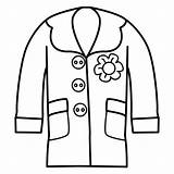 Jacket Coloring Pages Kids Clipart Clipartbest Preschool Clothes sketch template