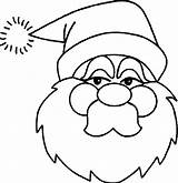 Coloring Santa Claus Face Pages Christmas sketch template