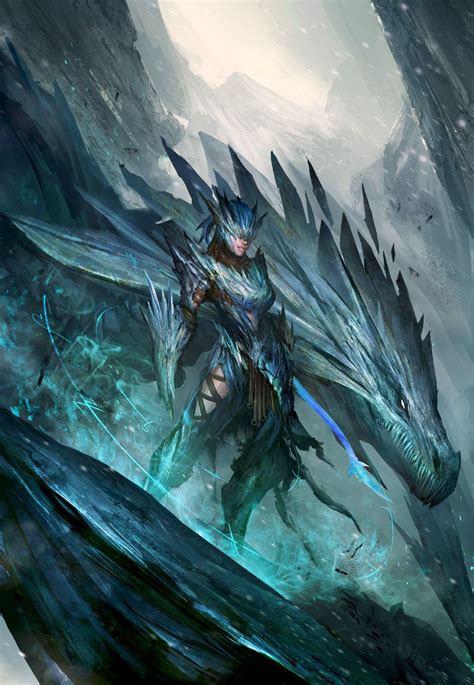 pin de louisa wan en digital art dragón de hielo personajes de fantasía y criaturas mitológicas