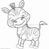 Zebra Cute Baby Coloring Pages Getdrawings Drawing sketch template