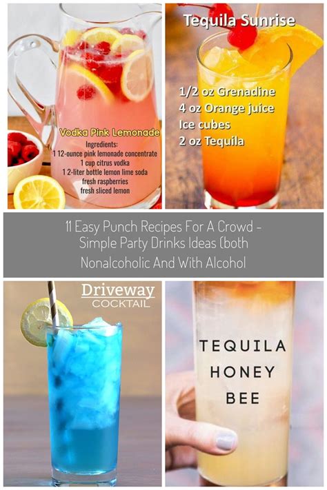 easy punch recipes for a crowd and easy party drinks ideas too lots of