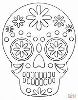 Calavera Sugar Calaveras Mexicanas Muertos Sencillas Caveira Azúcar Supercoloring sketch template