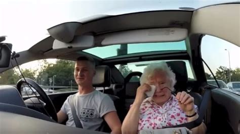 birthday nan bursts into tears after getting surprise car radio