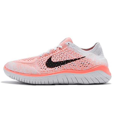 Nike Womens Free Rn Flyknit 2018 Low Top Lace Up Running Orange Clout