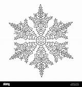 Mandala Snowflake Doodles Zentangle Drawn Natural Hand Style Alamy Stock sketch template