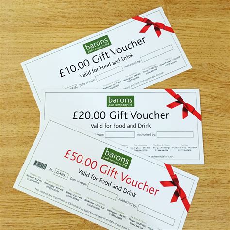 barons gift vouchers