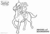 Spirit Riding Coloring Pages Abigail Boomerang Printable Color Kids sketch template