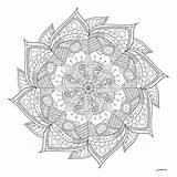 Mandala Mandalas Abstrait Colorare Adulti Relaxant Coloriage Adult Justcolor sketch template