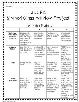slope stained glass window project   learning tpt