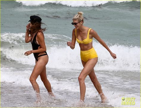 Olivia Culpo Rocks Red Bikini In Miami With Devon Windsor Photo