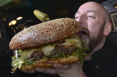 giant burger challenge floors hungry diners in brighton daily star