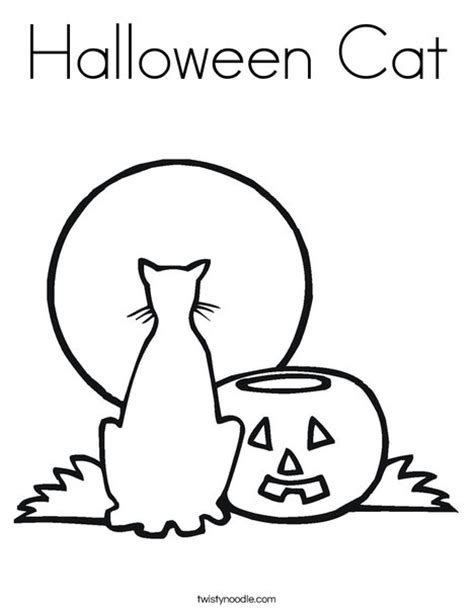 halloween cat coloring page twisty noodle