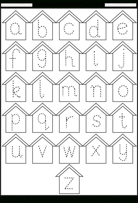 alphabet tracing lowercase letters tracinglettersworksheetscom