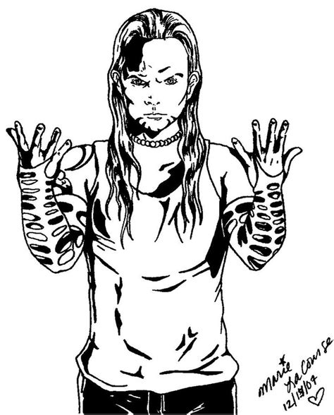 Wwe Coloring Page Of Jeff Hardy Coloring Home
