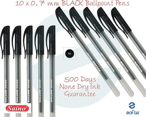mm saino softek black ballpoint pens smooth ink flow office