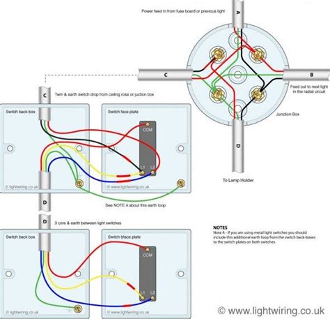 switching  wire system  cable colours   junction box light switch wiring