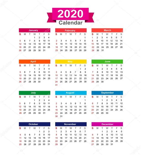 calendario enero calendario del ano aislado en