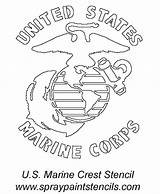 Marine Coloring Marines Stencil Pages Usmc Corps Logo Emblem Stencils Printable Outline Space Clipart Clip Getdrawings Pumpkin Fresh Getcolorings May sketch template