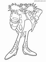 Hedgehog Eggman Doctor  Dxf Eps sketch template