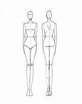 Templates Body Drawing Back Front Fashion Getdrawings sketch template