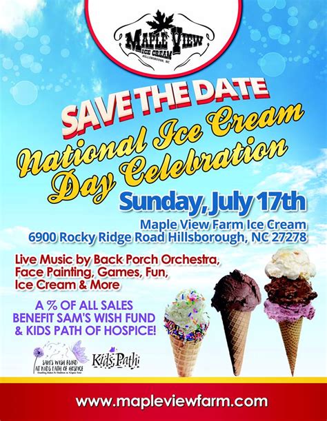 national ice cream day sunday july  maple view farm