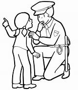 Policial Parle Agente Menina Ajudando Desenho Tudodesenhos sketch template
