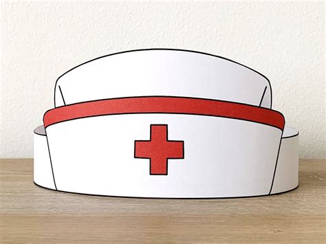 cut  nurse hat template