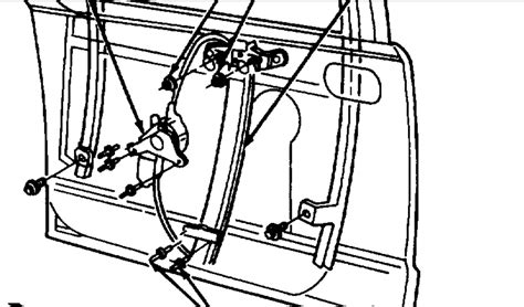 window regulator motor cable placement    window cables