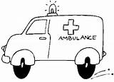 Ambulance Coloring Pages Print Template Kids sketch template