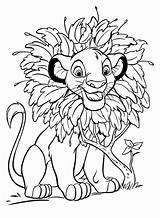 Pages Coloring Lion King Disney Baby Simba Getdrawings sketch template