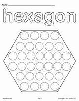 Hexagon Skills Preschoolers sketch template
