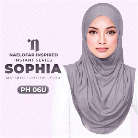 [ buy 2 free 1] tudung full instant sophia hijab premium cotton