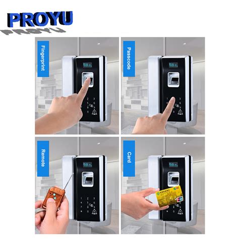 Proyu Handleless Glass Security Fingerprint Smart Card Door Locks