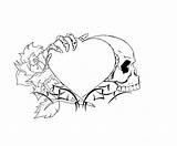 Tattoo Drawings Heart Designs Skull Pencil Easy Drawing Hearts Beginners Tattoos Finished Sketches Draw Outline Deviantart Skulls Badass Getdrawings Choose sketch template