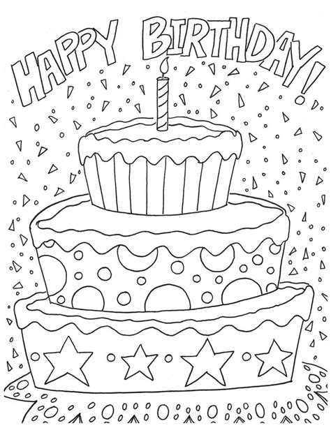 birthday coloring pages coloring pages happy birthday coloring pages holiday mhw coloring