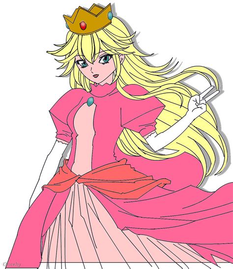princess peach  character speedpaint drawing  nepeta queeky