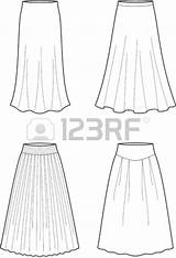 Long Vector Skirts Illustration Choose Board sketch template