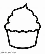 Cupcake Template Coloring Pages Birthday Preschool Outline Printable Kids Templates Craft Large Crafts Printables Peppa Pig Classroom Make sketch template