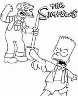 Coloring Simpson Bart Pages Simpsons Sheet Printable Print sketch template