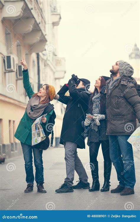 tourists sightseeing city stock image image  camera