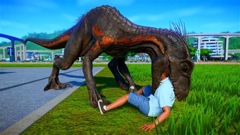 Indoraptor Vs Blue Breakout And Fight Jurassic World